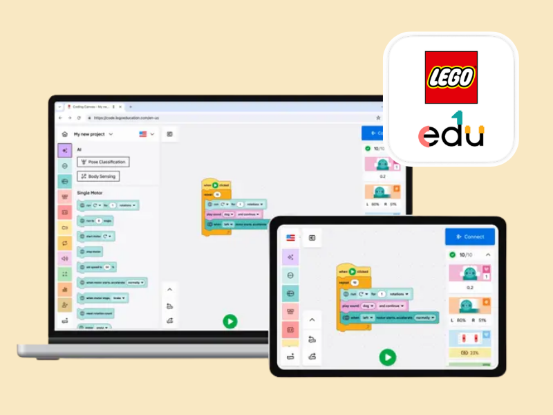 LEGO Education coding canvas